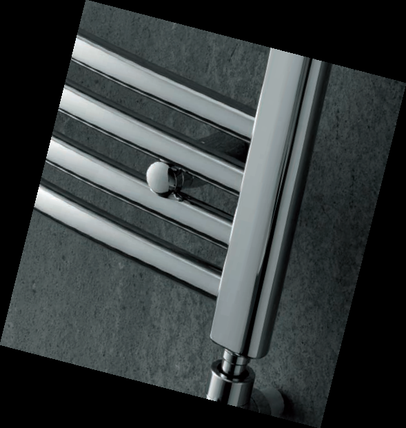 ZEHNDER Aura dizajnové radiátory do kúpeľne chróm - detail