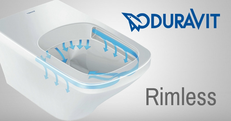 DURAVIT Rimless bezokrajové WC misy pre efektívny oplach