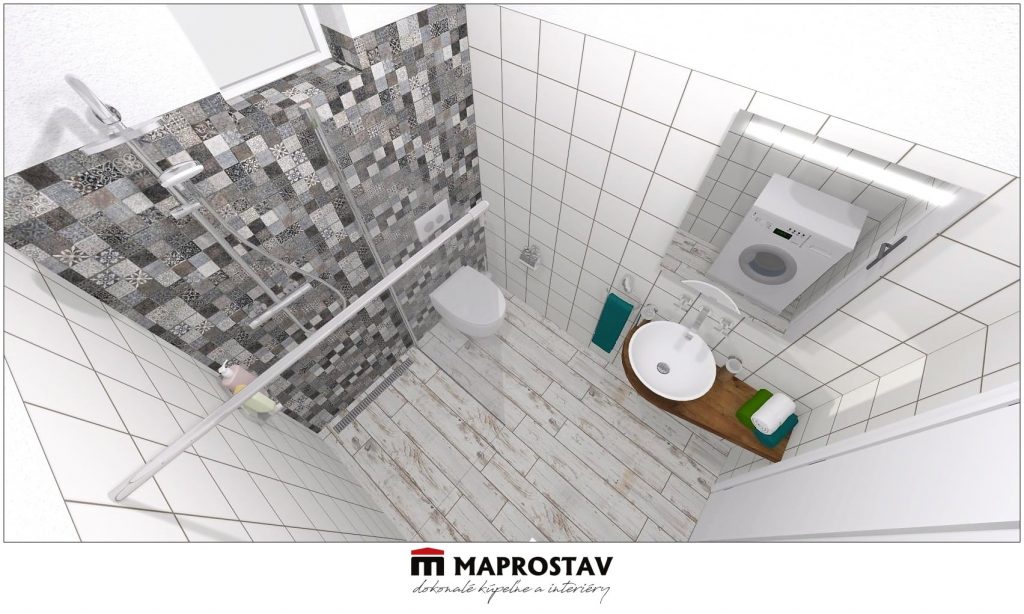 Vizualizácia kúpeľne 4 MAPROSTAV Trenčín biela patchwork 4 - Martina