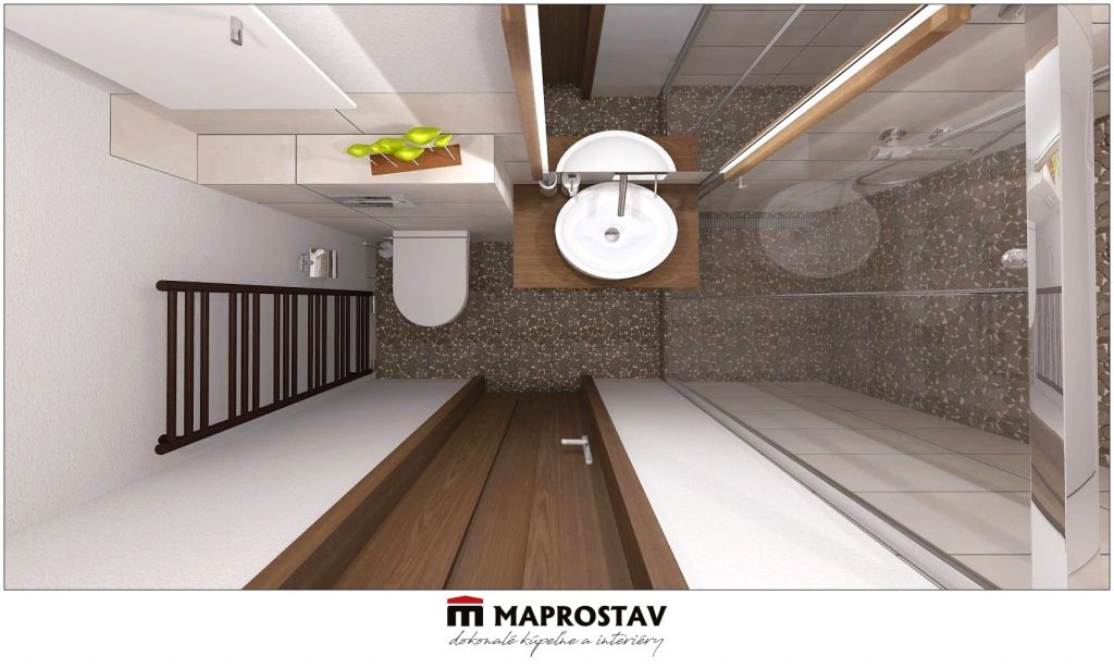 Vizualizácia kúpeľne 9 MAPROSTAV Trenčín hnedá so sprchovým kútom 1 - Michal