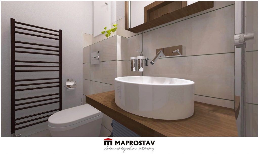 Vizualizácia kúpeľne 9 MAPROSTAV Trenčín hnedá so sprchovým kútom 3 - Michal