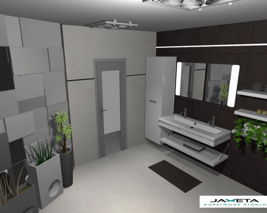 Vizualizácia kúpeľne Tatiana Serafinová moderná kúpeľňa v v hranatom dizajne 2